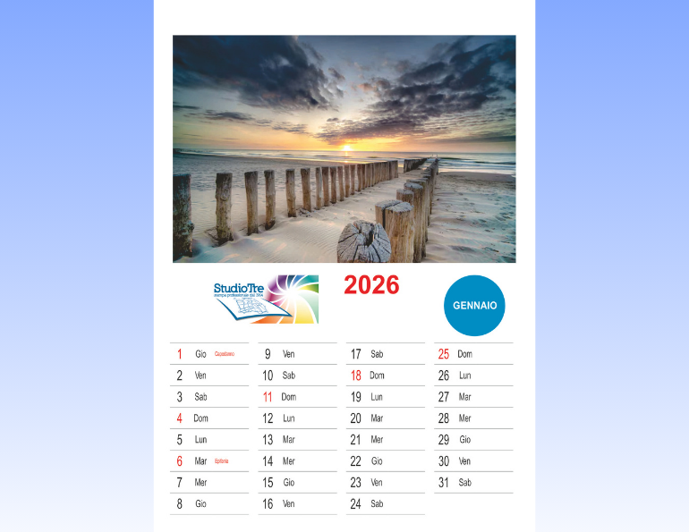 calendario mensile personalizzato